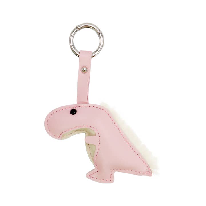 Cap Zone – wholesale Keychain – Unisex – Dinosaur Vegan Leatherwork Metal Key Ring - 12 pcs4