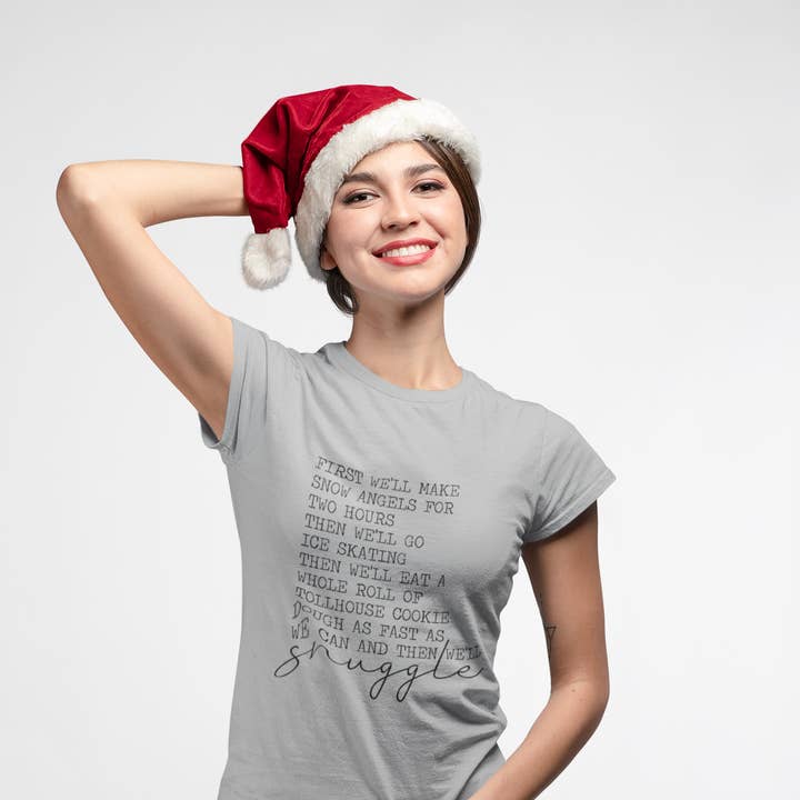 T-shirt voor volwassenen - Buddy the Elf, eerst doen we voor wholesale door Words of Ivy