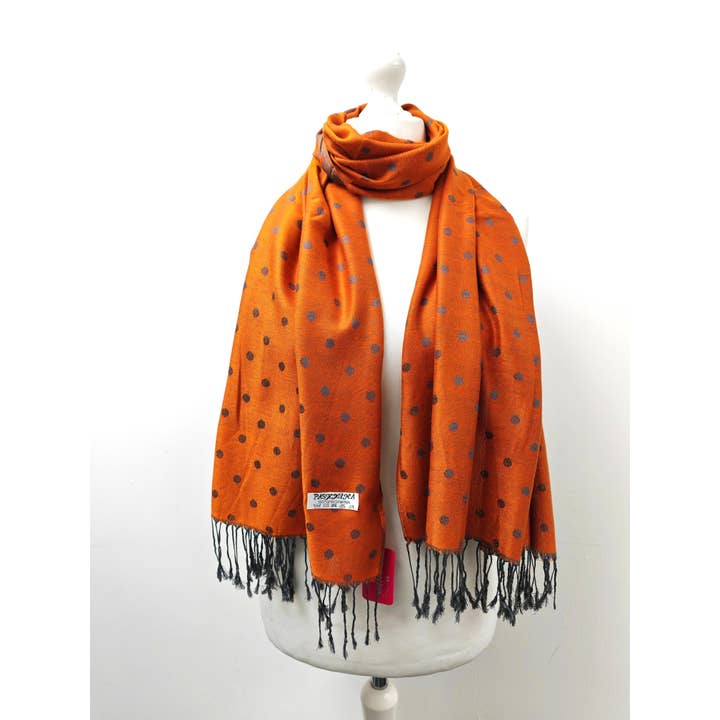 Superbia – wholesale Scarf – Women's – Super Soft Reversible Pashmina scarf /Shawl - C48-1 Dots11