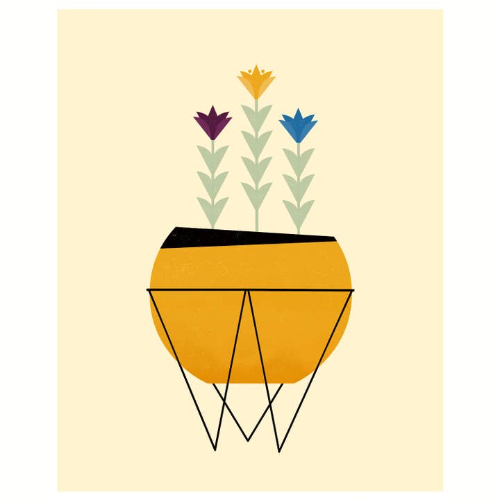 Impresión artística de maceta moderna - Versión ligera para venta al por mayor de Amber Leaders Designs