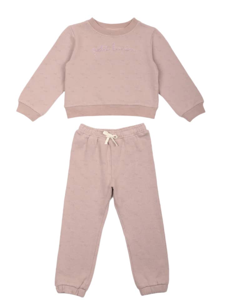 Finley | Sweatpakset van katoenfleece | Petit Lapin | Bark voor wholesale door Lepela