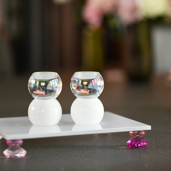 White Diamond Stack Crystal Tray for wholesale on Faire2