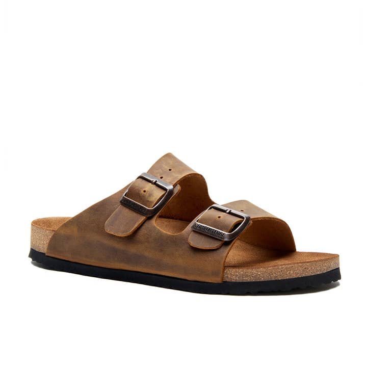 Comfortfusse - Wholesale Sandals - Women's - Bali Nubuck Leather Double-Strap Slippers