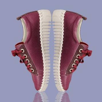 Point Toe Leather Sneakers Plum for wholesale by LAV-iSH/AIDANGUS PTY LTD