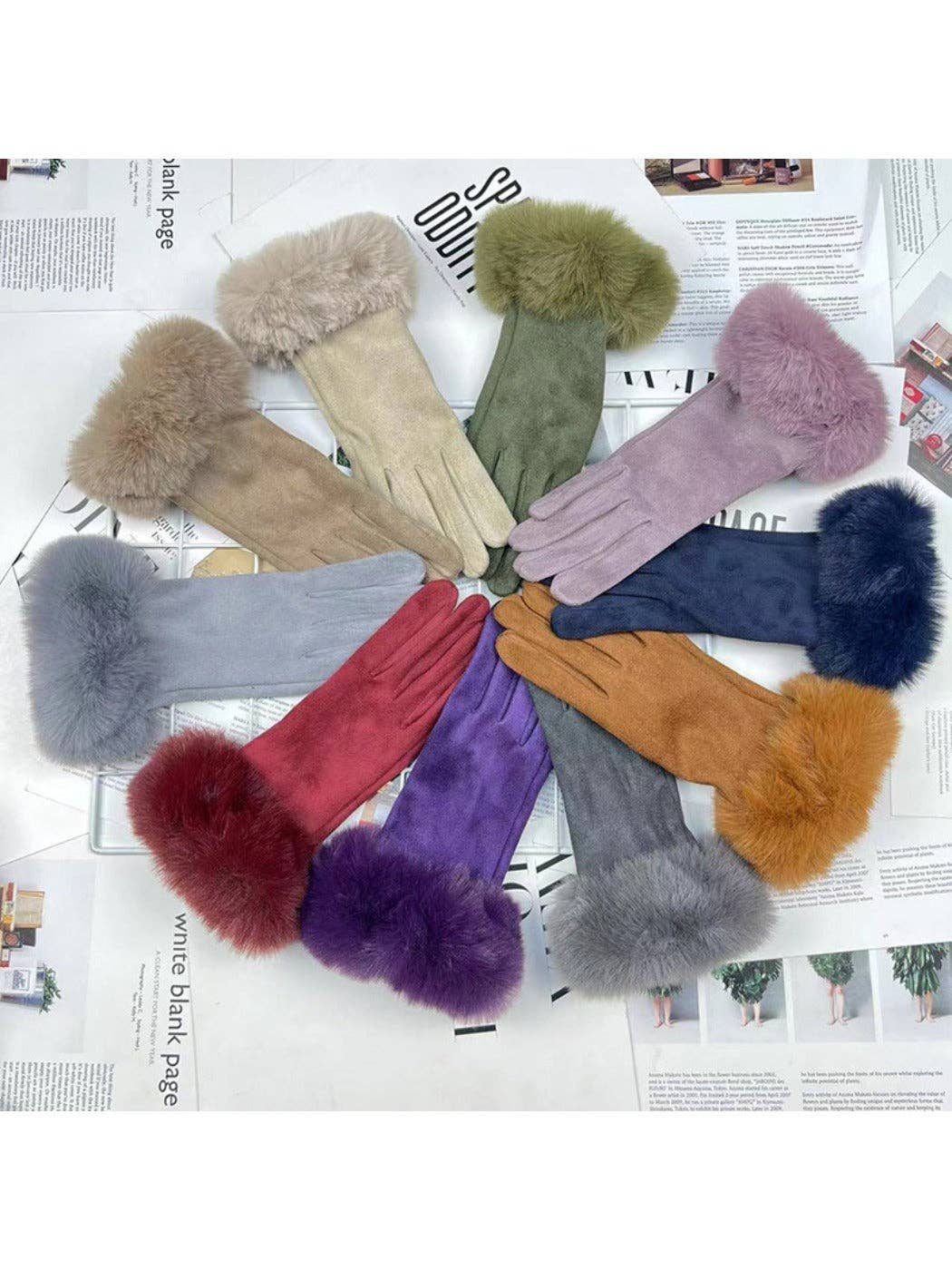 Funkyrel® Atzbranding Limited – wholesale Gloves – Women's – Gloving - Women's Faux Fur-Cuff Winter Gloves10