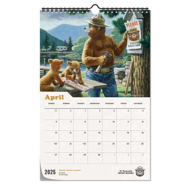The Landmark Project – Großhandel Kalender – Smokey Bear-Kalender 2025