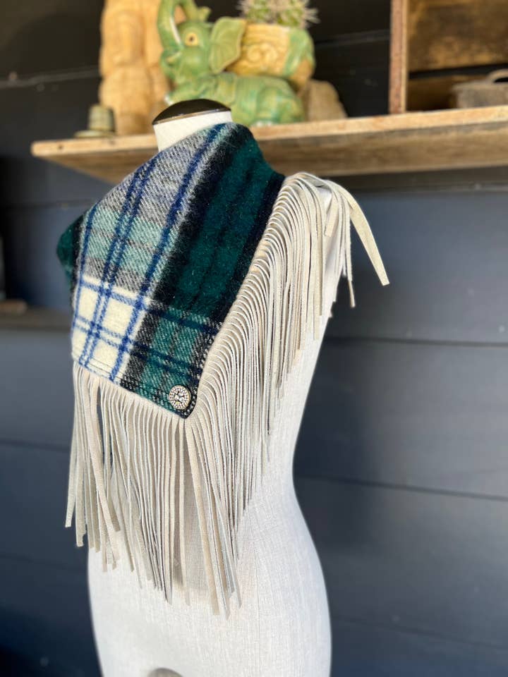 Wild West Highlander Outrigger Vintage Wool Scarf for wholesale by Dirty Mojave