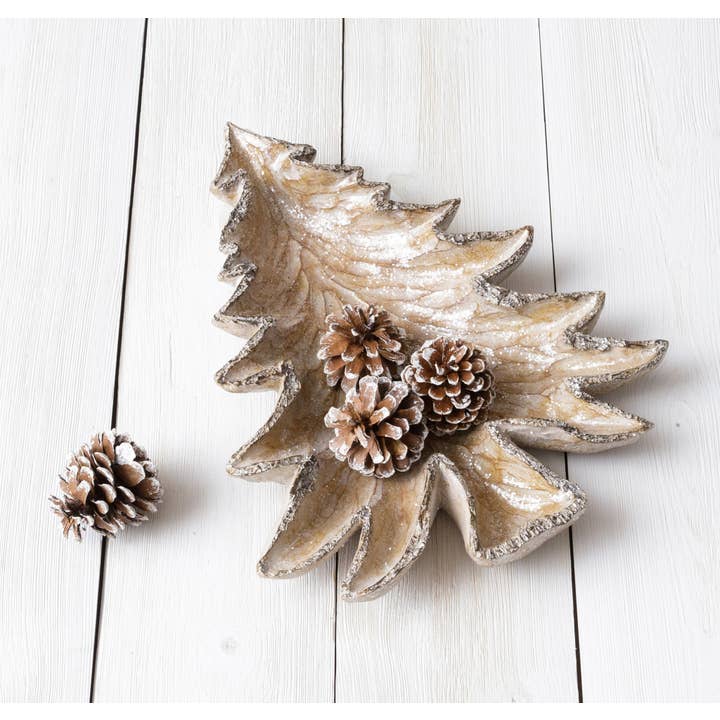 Bandeja Glittery Tree (PC) para venta al por mayor de Audrey's Home & Gift
