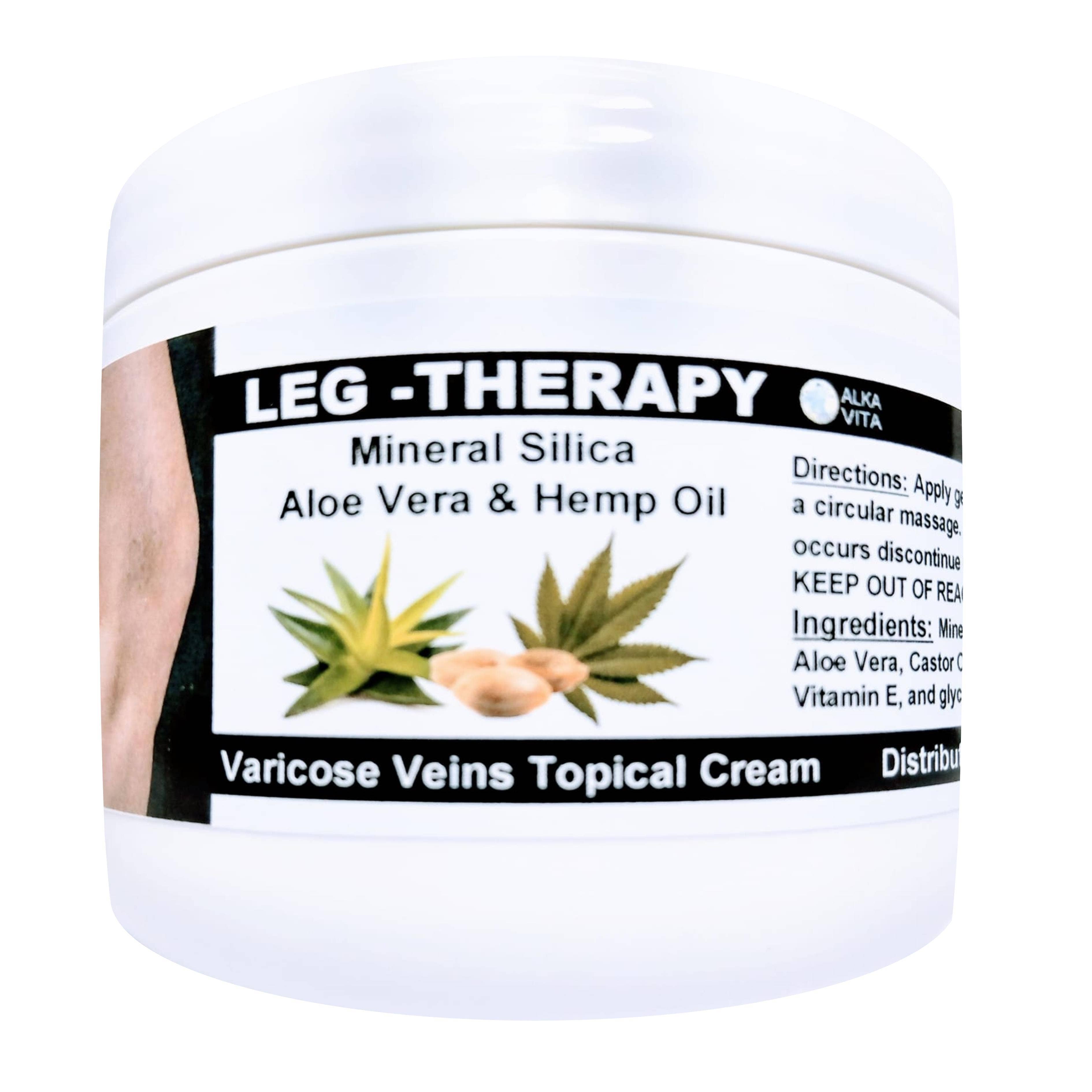 AlkaVita - Vente Crème/baume/pommade cicatrisante - Crème apaisante pour les varices et les jambes, huile de graines de chanvre à base de silice4