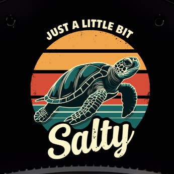 Salty Turtle DTF Patch - RTS/MTO for wholesale by Beast Threads LLC