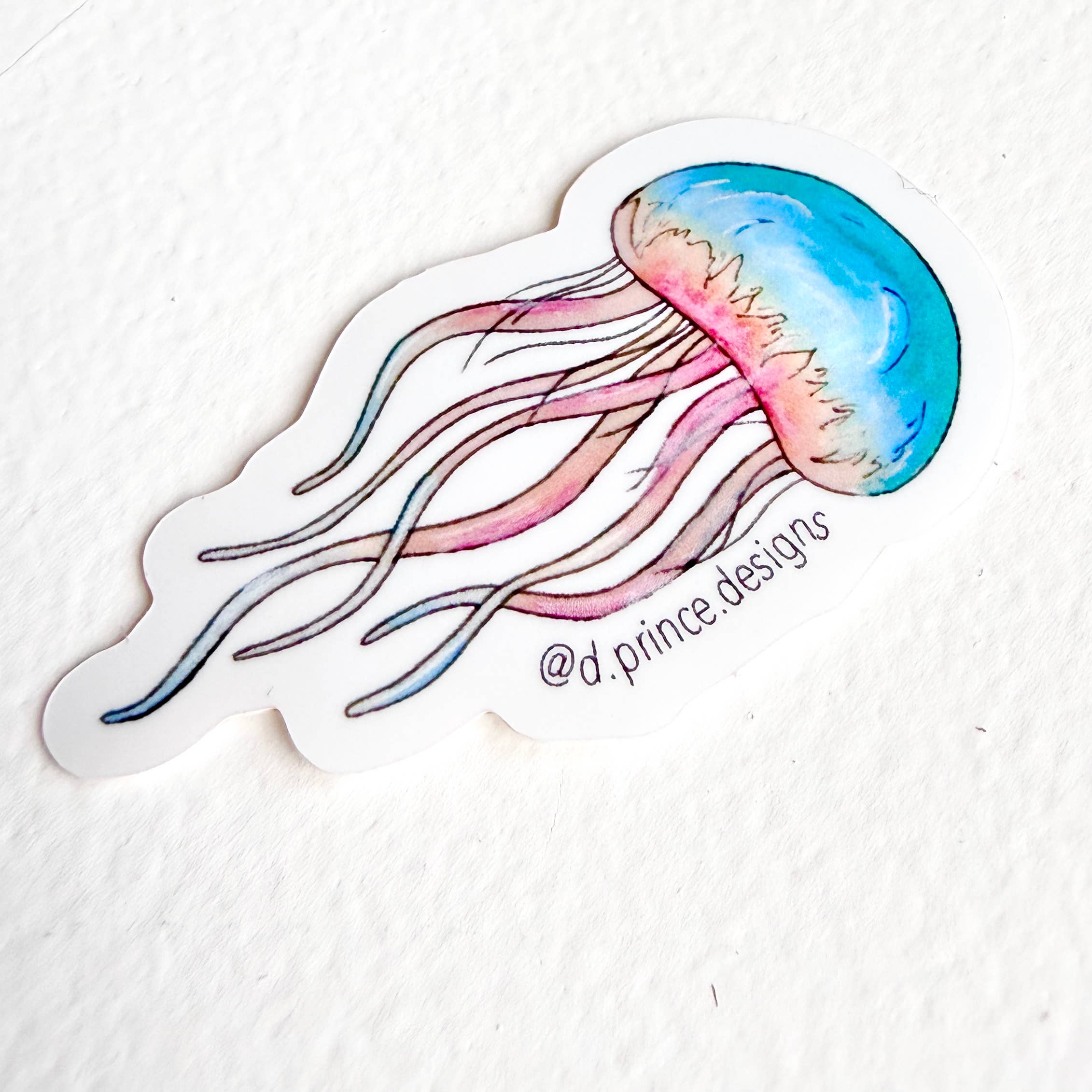 D. Prince Designs - Wholesale Sticker - Hand-Illustrated Jellyfish | 2" Vinyl Sticker2
