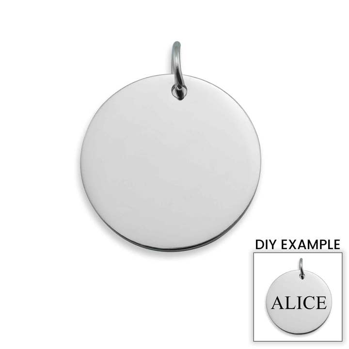 WJW - Wholesale Individual Charm/Pendant - Engravable Circle Charms for Necklaces2