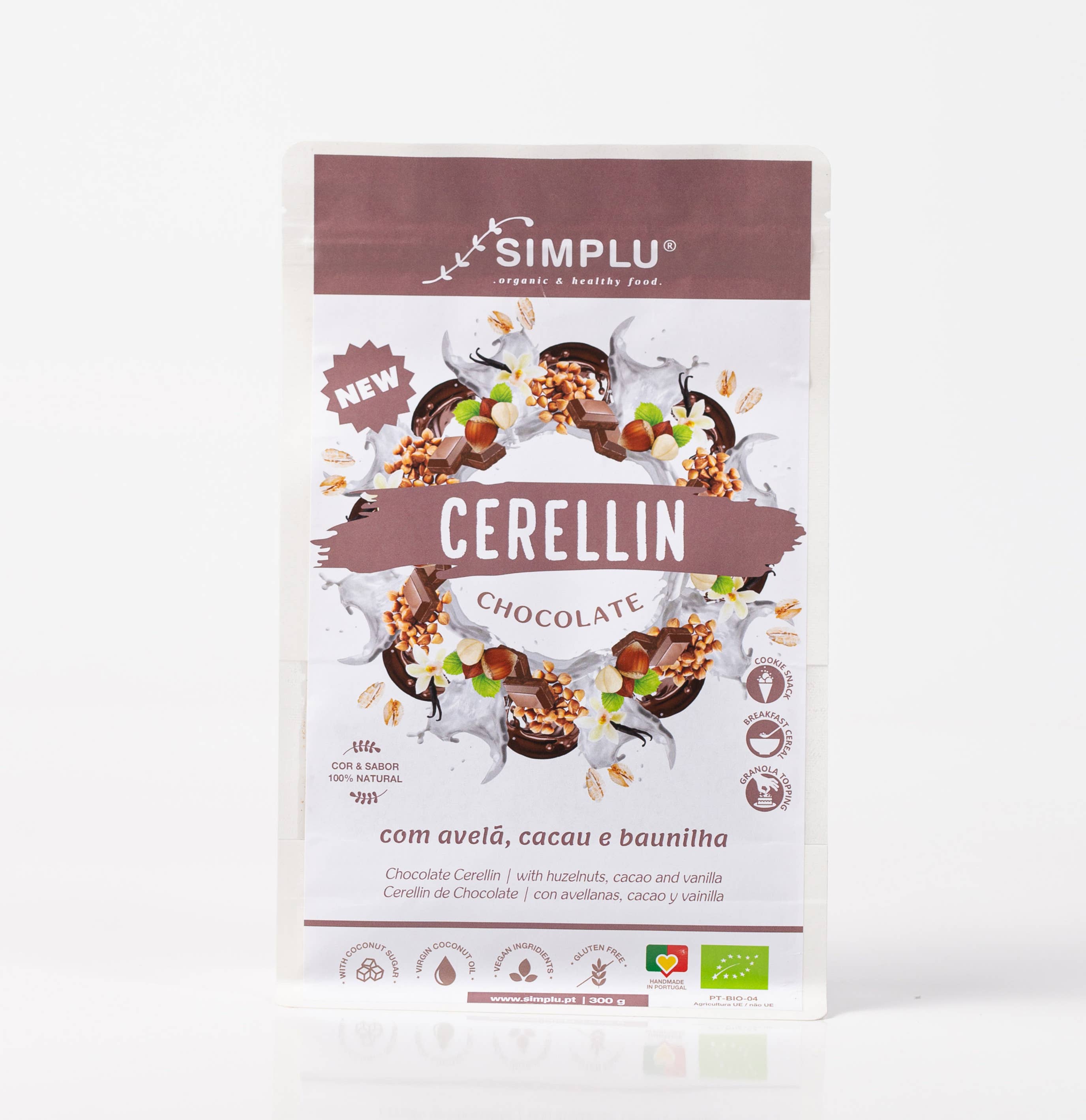 Simplu - Venta al por mayor Muesli - Chocolate CERELLIN/saludable, orgánico, sin gluten, vegano0
