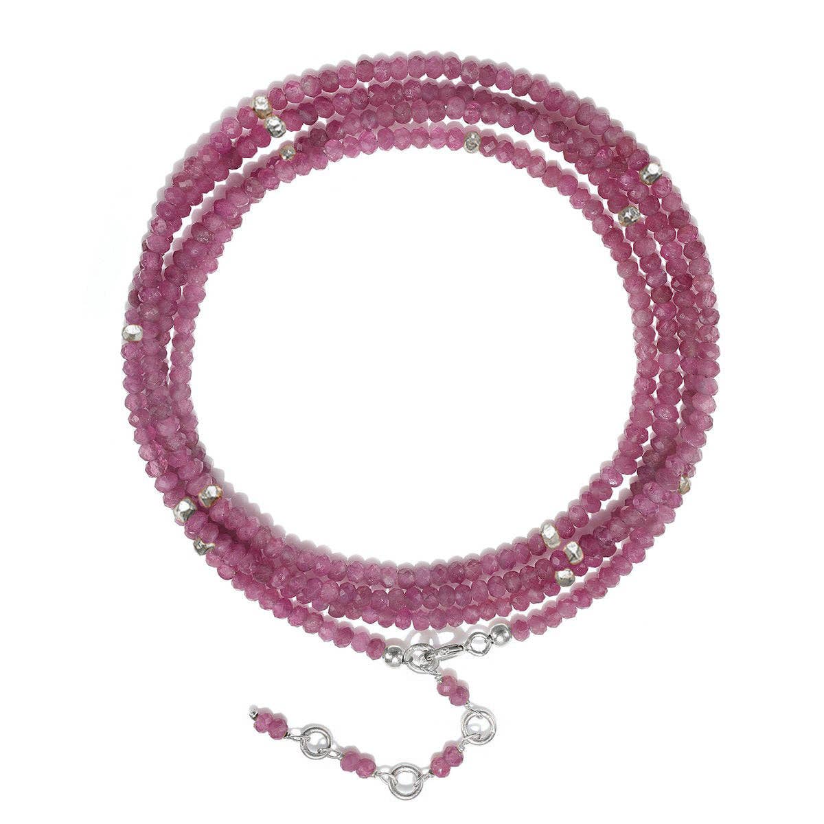Amelia Rose Jewelry - Wholesale Beaded Bracelet - Gemstone Sparkle Wrap-Pink Tourmaline1