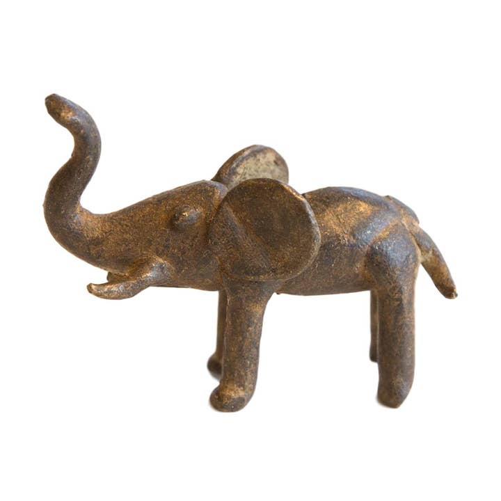 Dos d'oreilles d'éléphant en bronze africain vintage pour la vente par Old New House
