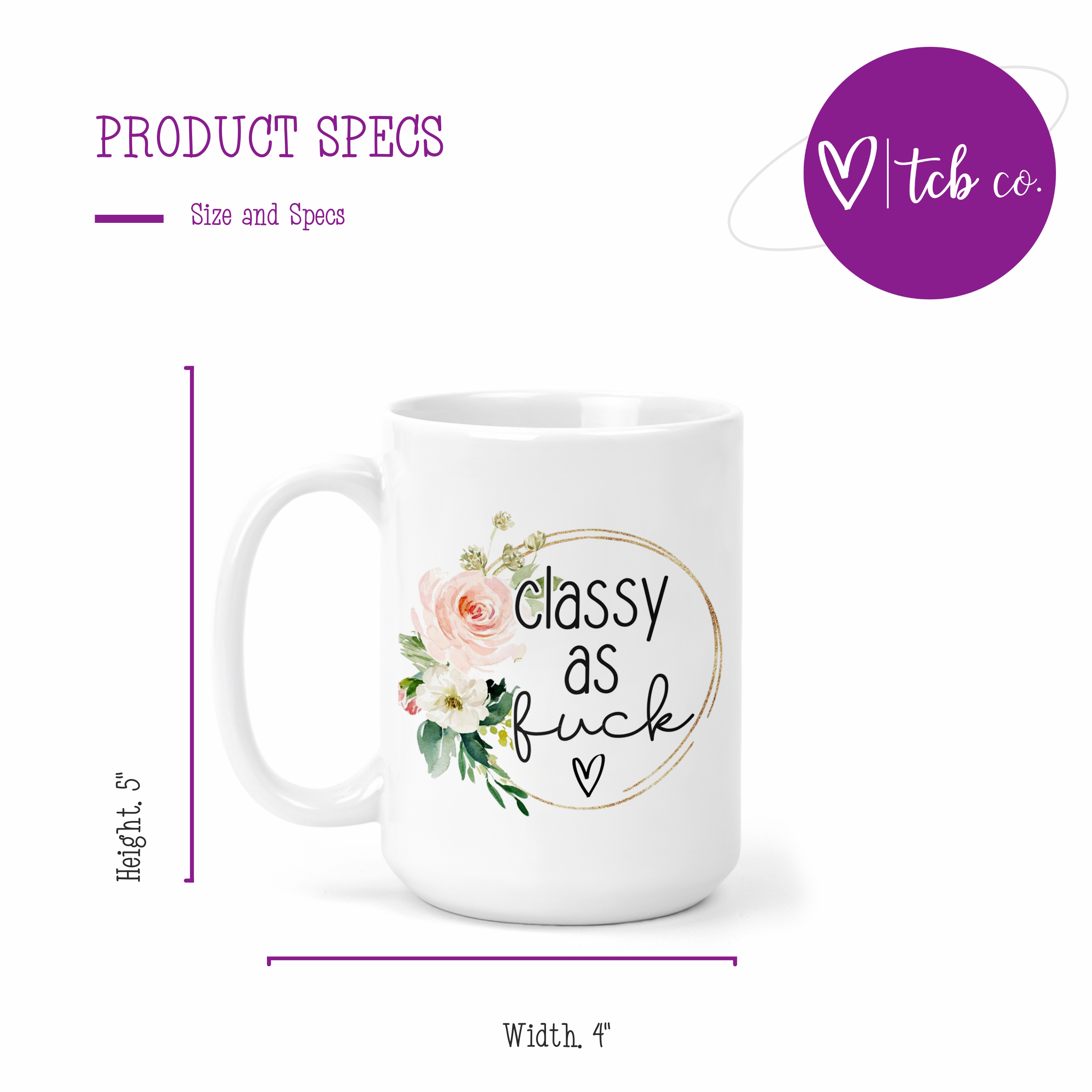 tcbco - Venta al por mayor Taza - Taza de cerámica Classy As Fuck de 15 onzas3