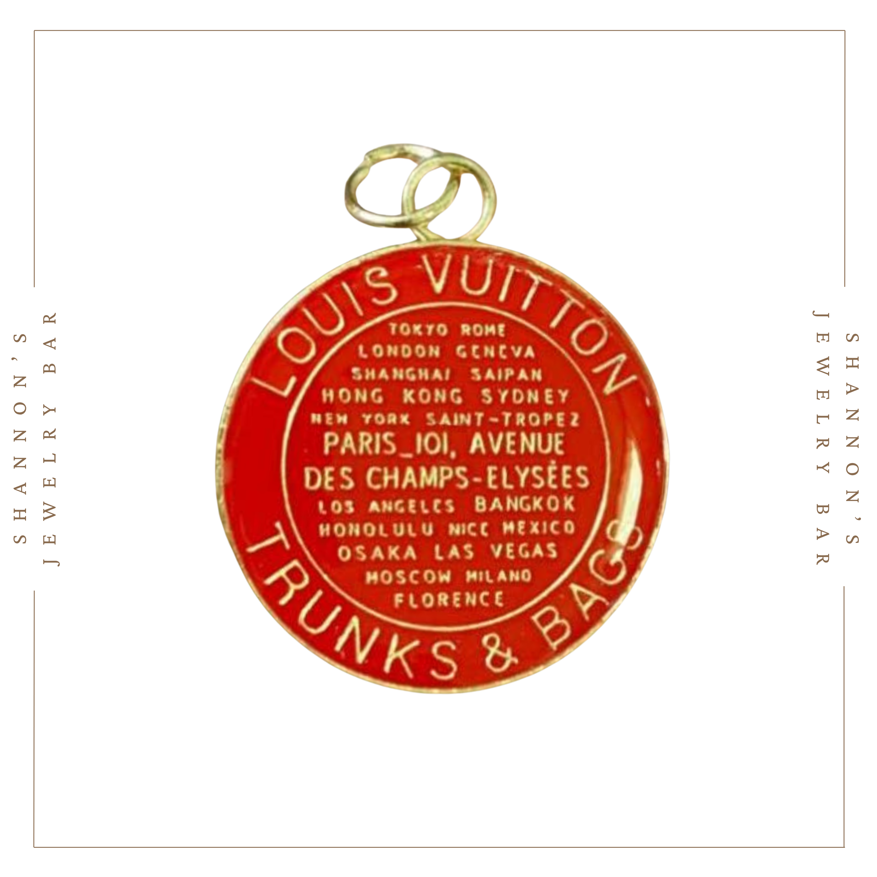 Shannon's Jewelry Bar - Wholesale Individual Charm/Pendant - Louis Vuitton Charm Zipper Pull LV Enamel Trunks & Bags Tag6