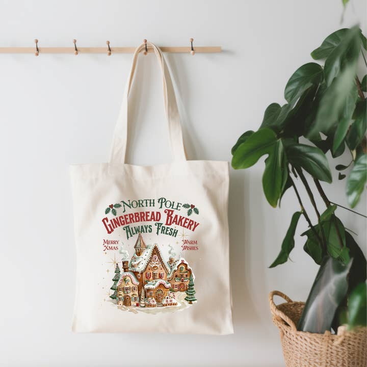 EnchantingSunshine - Wholesale Tote Bag - Women's - Gingerbread Bakery Canvas Tote Bag0