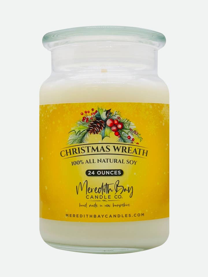 Christmas Wreath for wholesale by Meredith Bay Candle Co