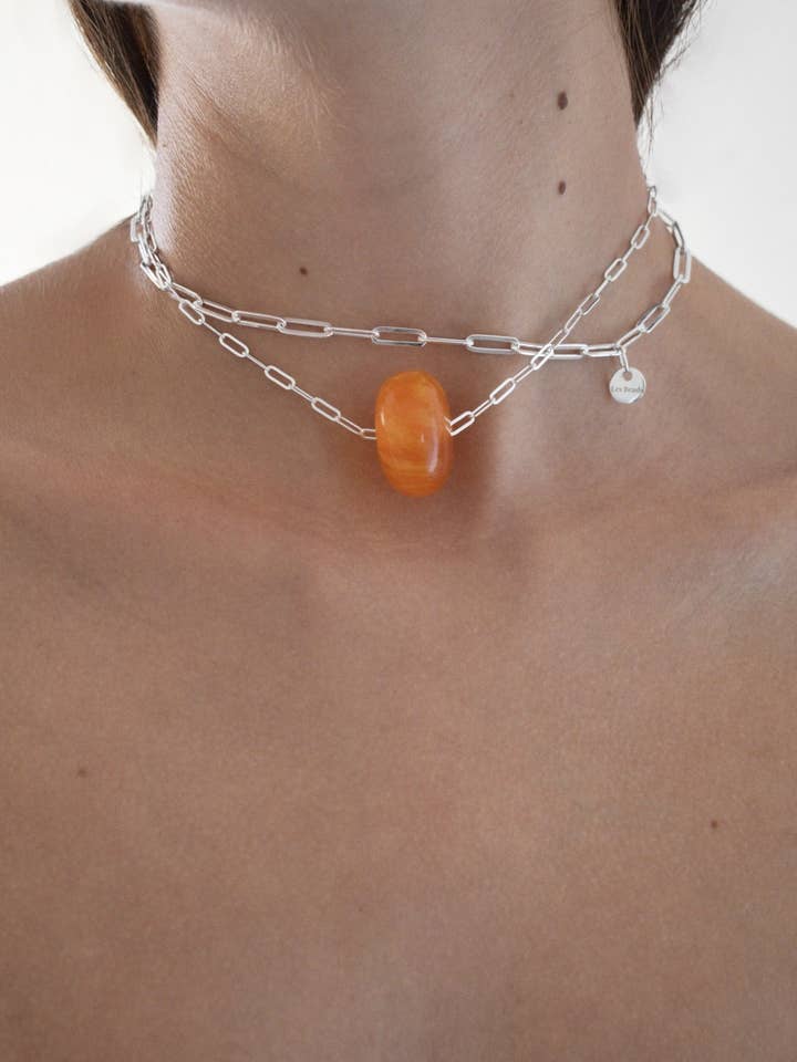 Ambelau Doppelkette aus Silber für den Großhandel von Les Beads