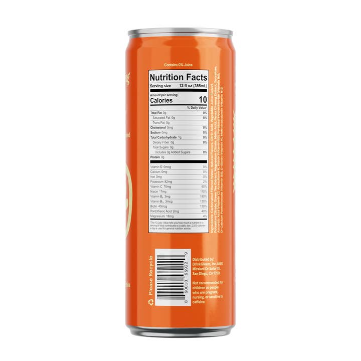 DRINKGLEEM INC - Wholesale Sports/Energy Drink - Strawberry Yuzu Sparkling Energy Drink 12 Pack