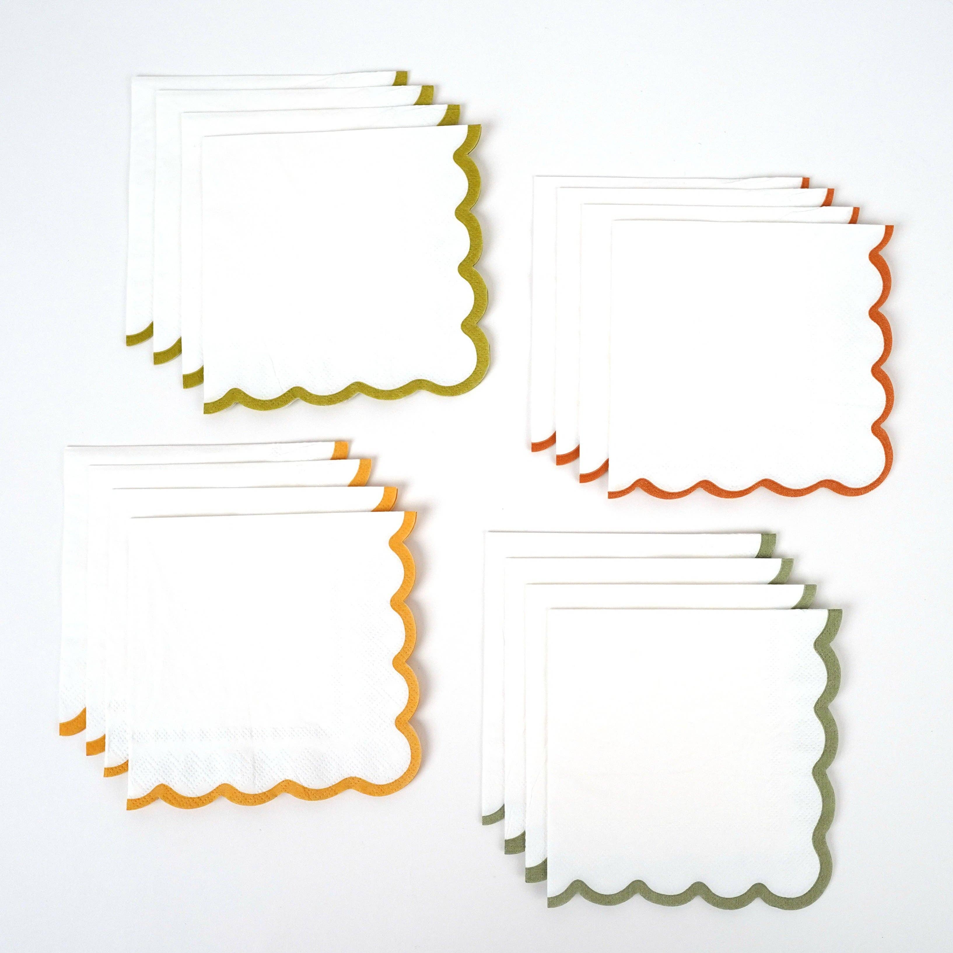 Gatherings by Curated Paperie – wholesale Disposable napkin – Nature Scallop Beverage Napkins6