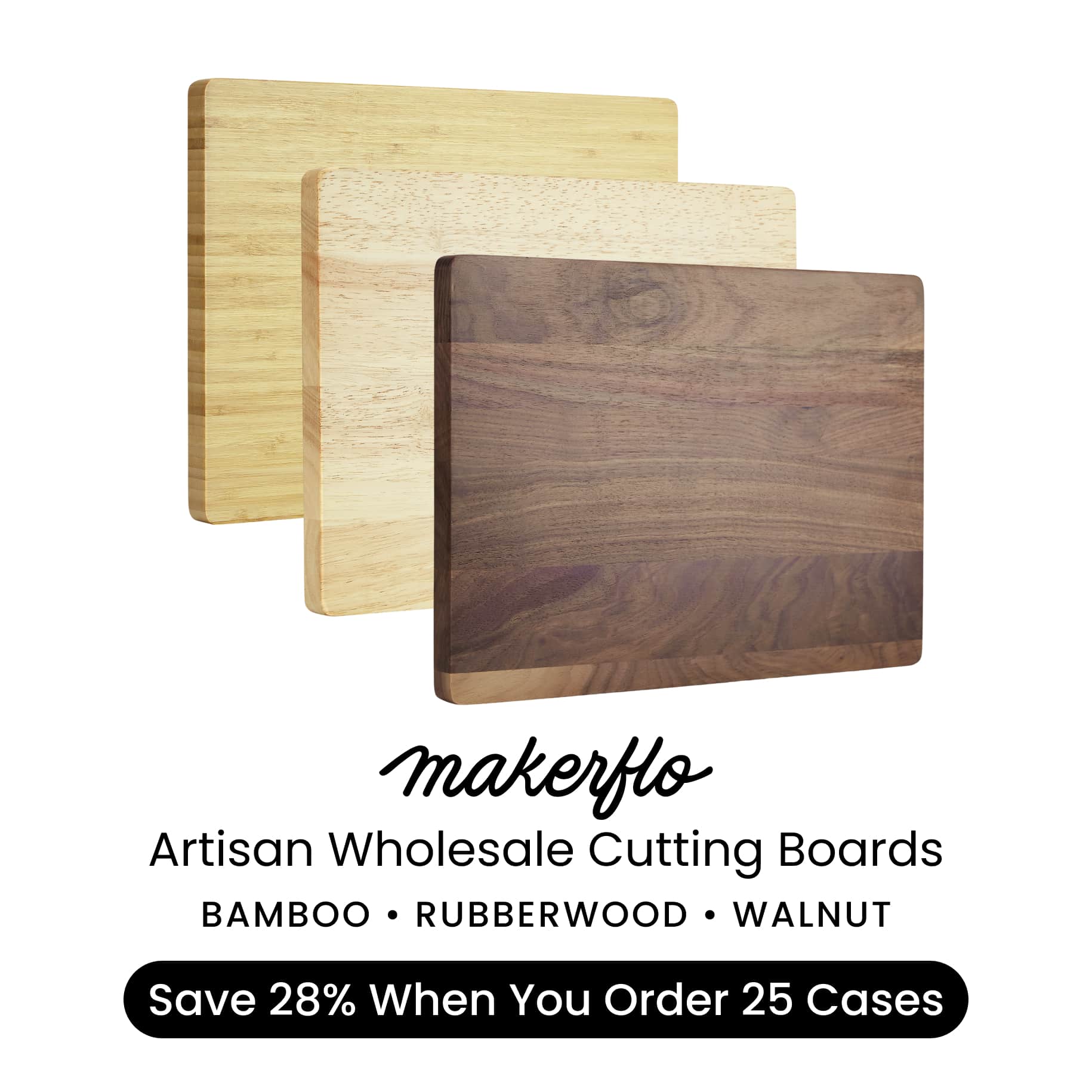 MakerFlo - Wholesale Cutting Board - Rubberwood Cutting Board6