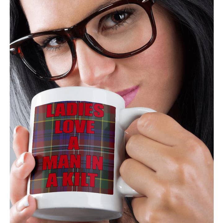 3dRose - Wholesale Coffee Mug - 3dRose, Ladies love a man in a kilt, Green and Red, Mug9