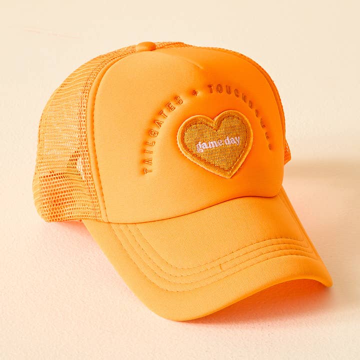 Game Day Trucker Hat - Orange for wholesale by The Darling Effect