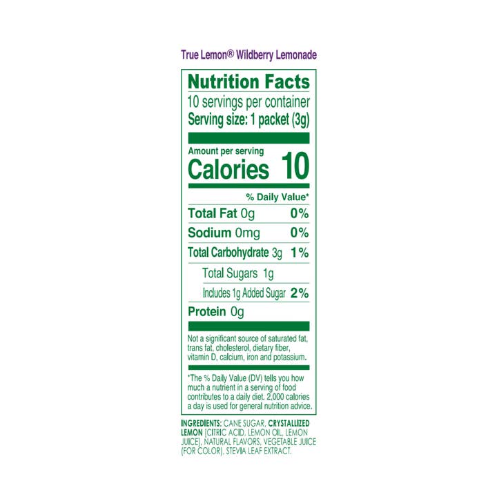 True Citrus - Vente Préparation pour boisson - Limonade aux fruits sauvages True Lemon