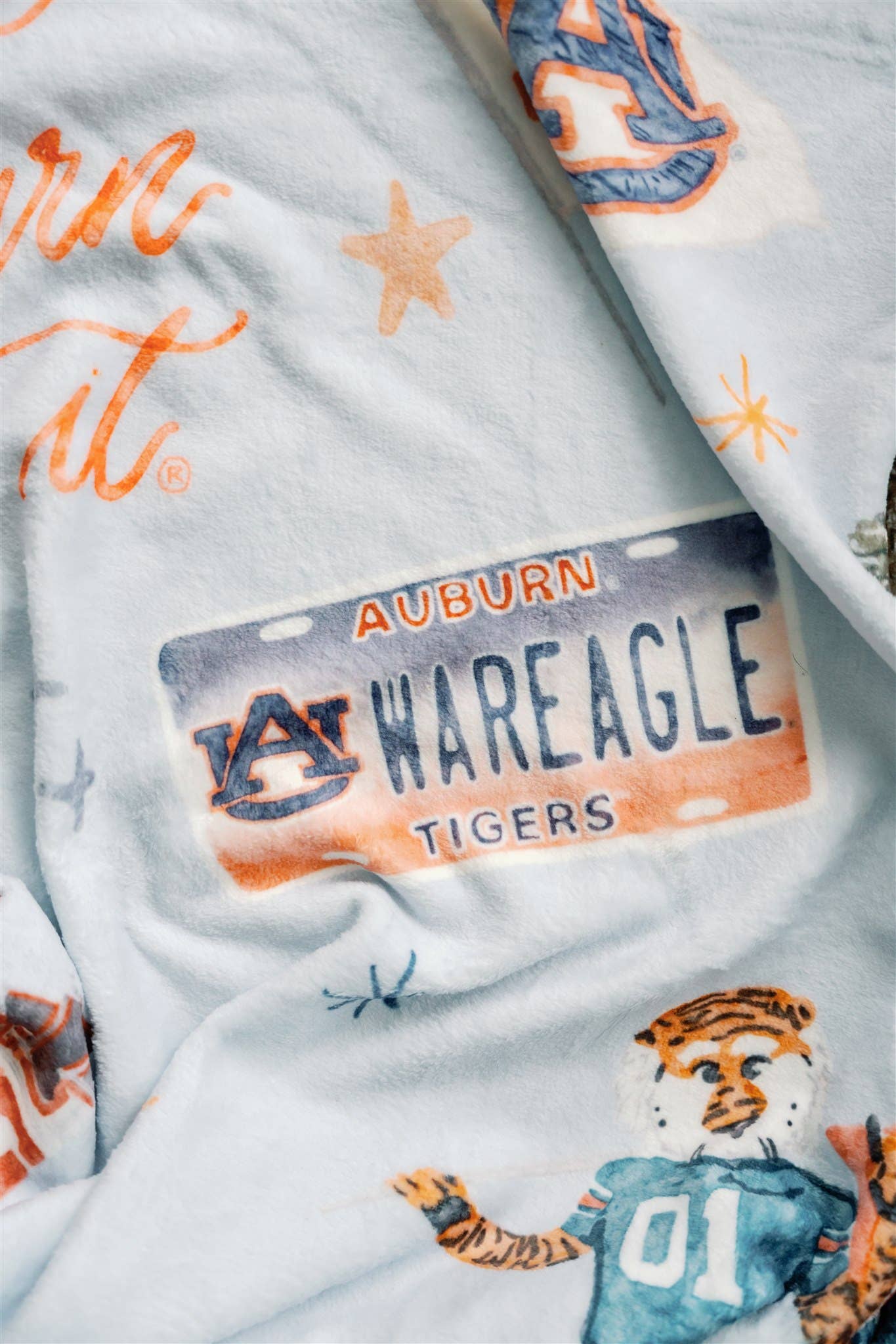 Gracefully Made Art - Wholesale Throw Blanket - Auburn University Flannel Fleece Blanket2