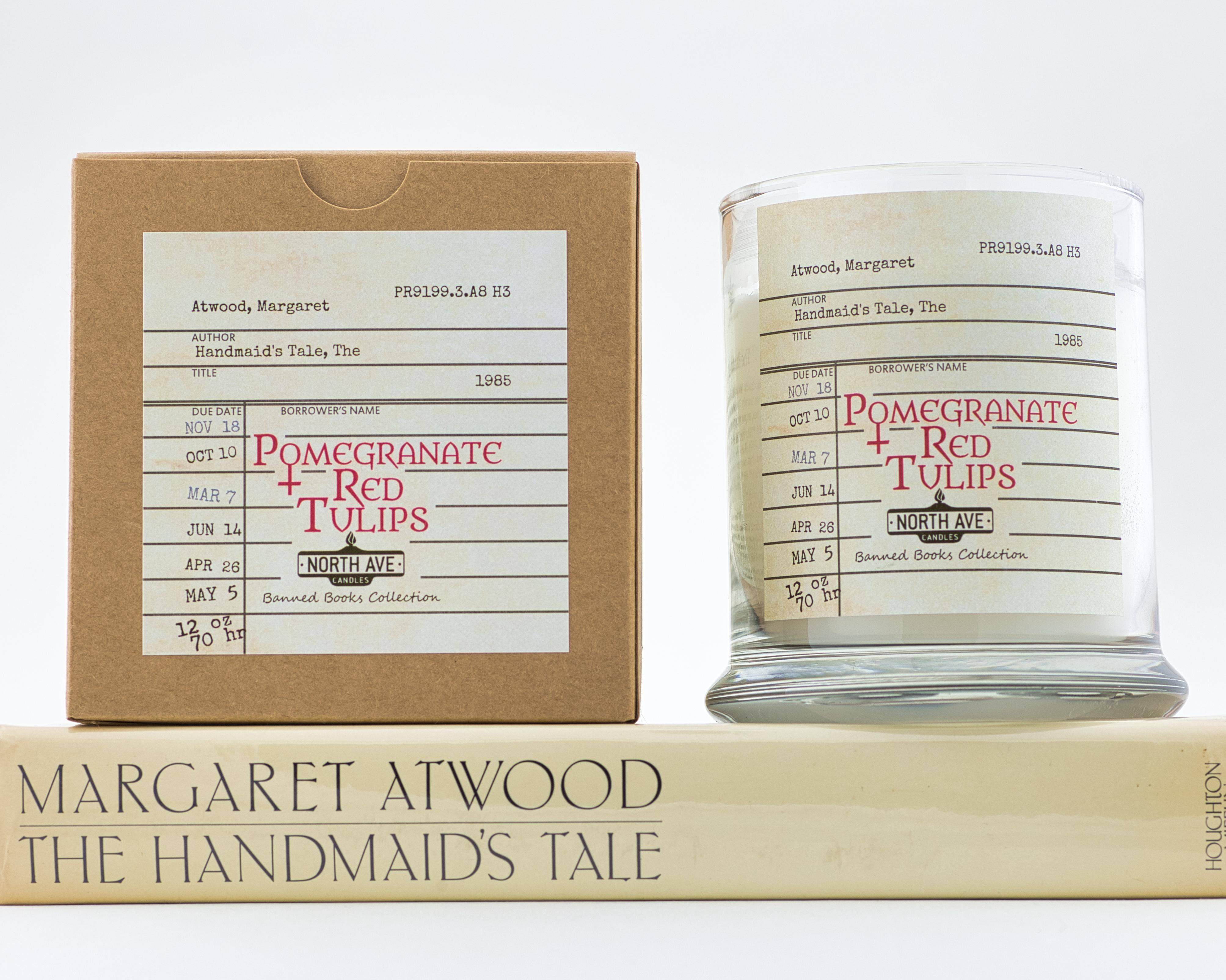 North Ave Candles - Wholesale Jar/Filled Candle - Banned Book Candle / The Handmaid’s Tale / Feminist Gift0