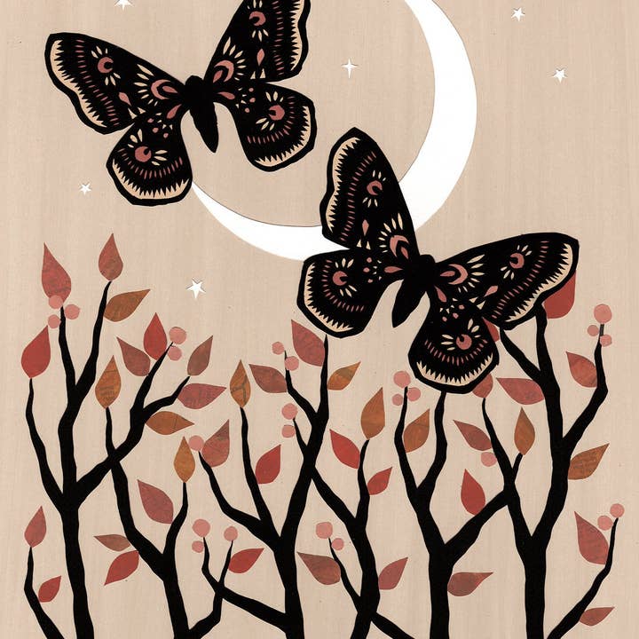 Wings Came Whispering - 11 x 14 inch Cut Paper Art Print for wholesale by Rural Pearl: Cut Paper Art by Angie Pickman