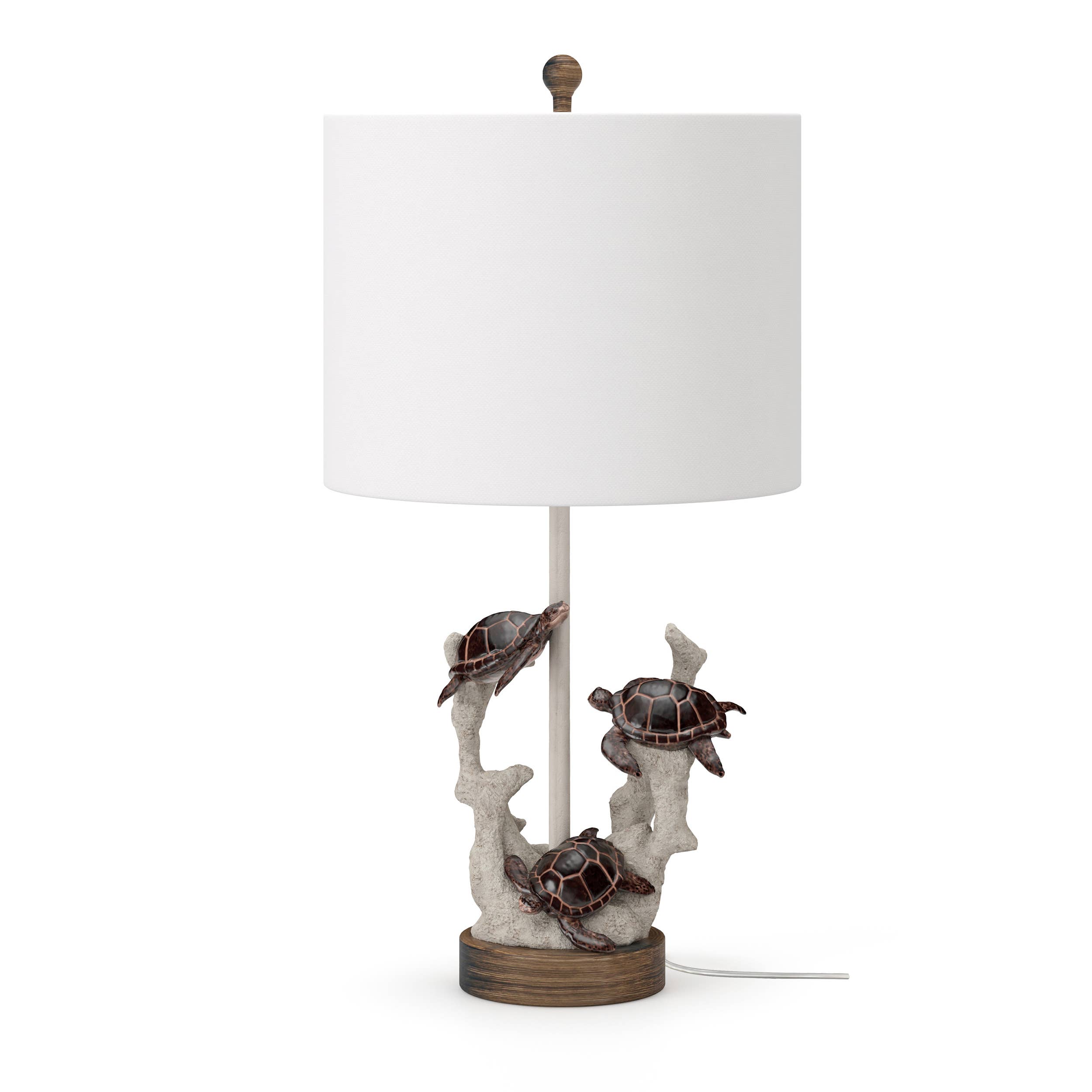 Natural 27'' Coastal Turtle Table Lamps, 3-Way Switch, Set Of 2 for wholesale on Faire5