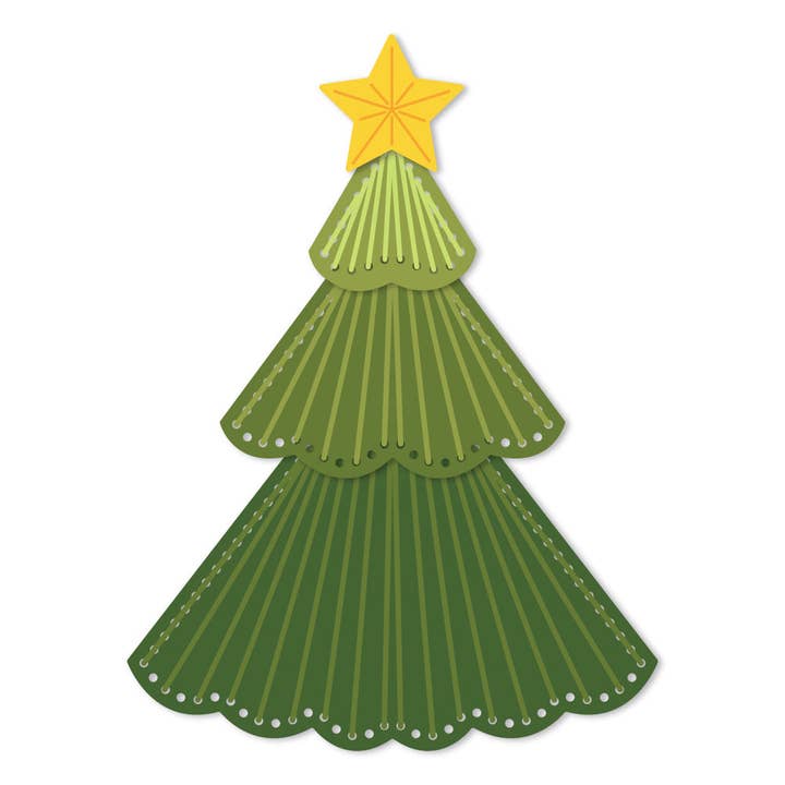 In Stitches: Christmas Tree - Honey Cuts - Stand-Alone Dies for wholesale by Honey Bee Stamps