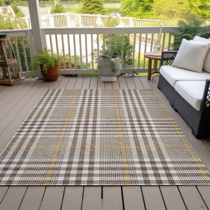 LOOMLAN - Wholesale Area Rug - Samira Brown Washable Indoor-Outdoor Rug10