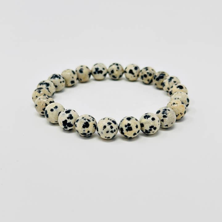 pulseira de jaspe dálmata por atacado de RAW SPIRIT NYC