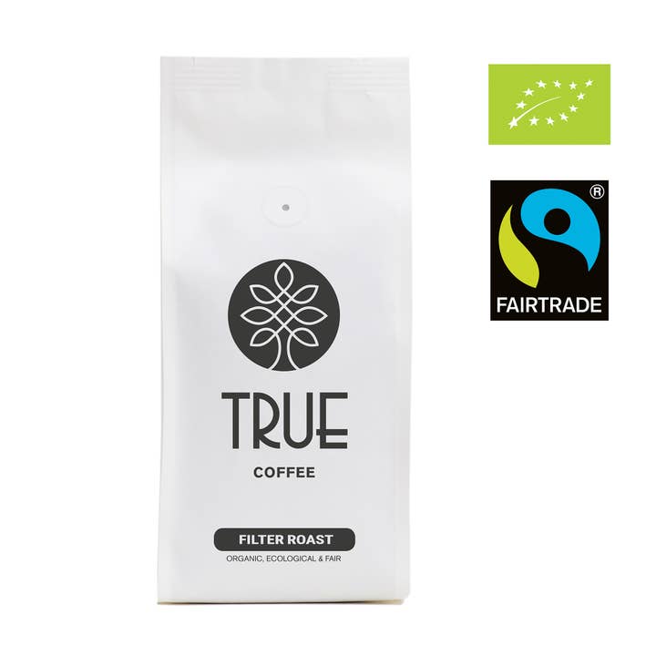 Café de filtro tostado Bio Fairtrade 250 g para venta al por mayor de TRUE Coffee