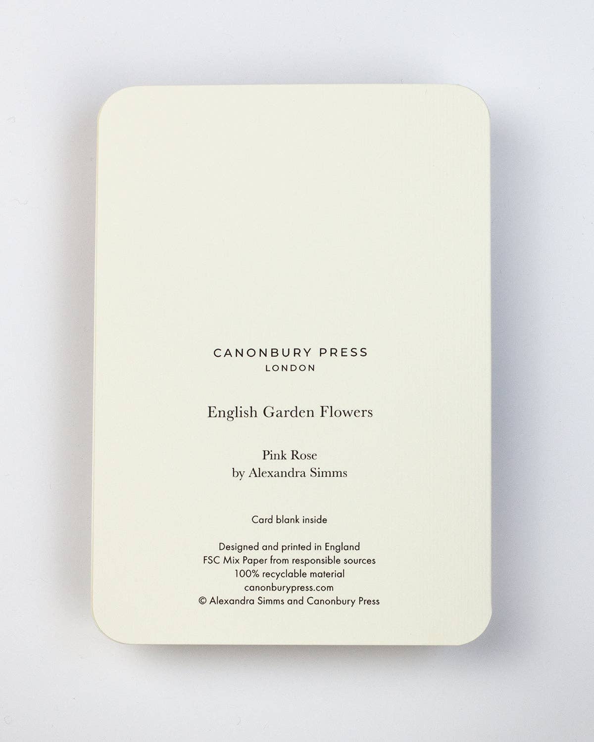 Canonbury Press - Wholesale Love Card - Pink Rose Greeting Card | Birthday Card | Luxury Cards3