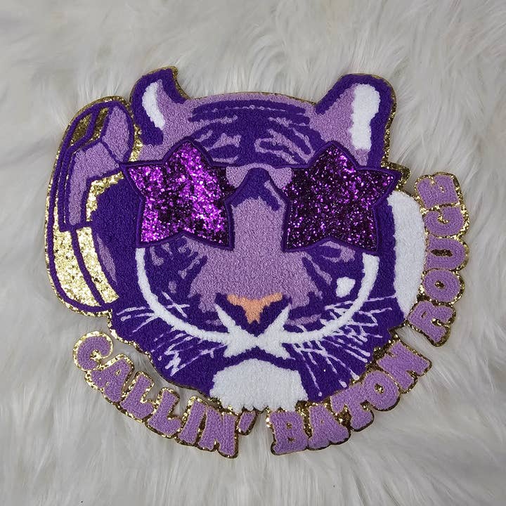 Scratch Decor - Wholesale Patch - Callin' Baton Rouge Tiger Iron On Patch