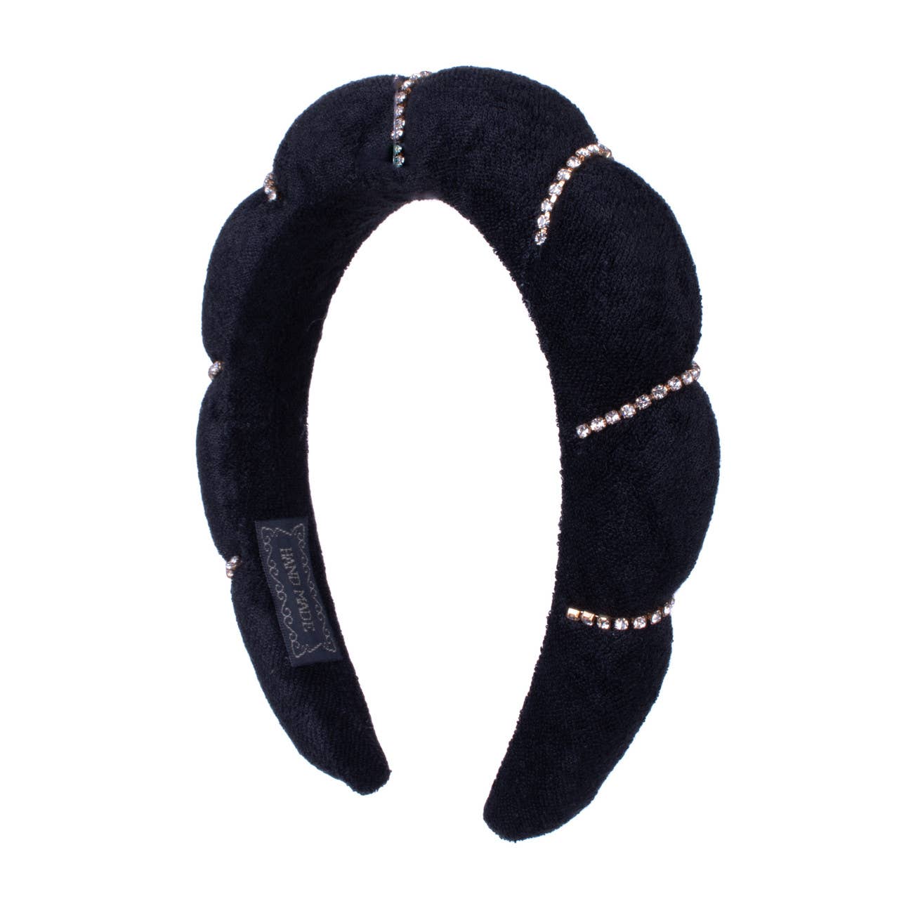 Selini New York - Wholesale Spa Headband - Puffy Spa Terry Towel Rhinestone Headband -PHB10440