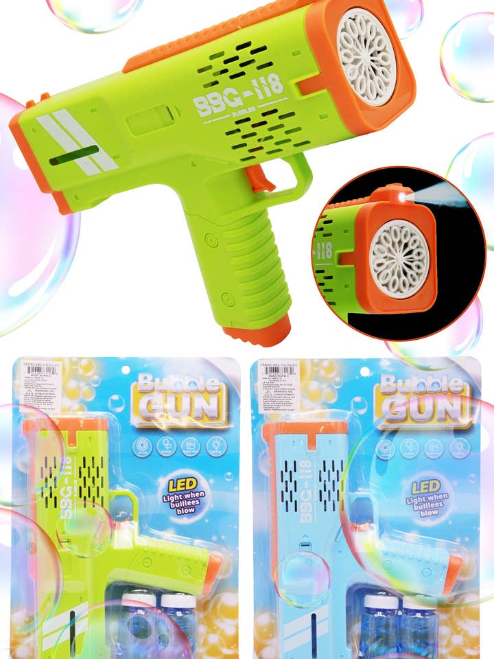 Space Launcher Led Bubble Maker Blast Gun for wholesale by Cap Zone
