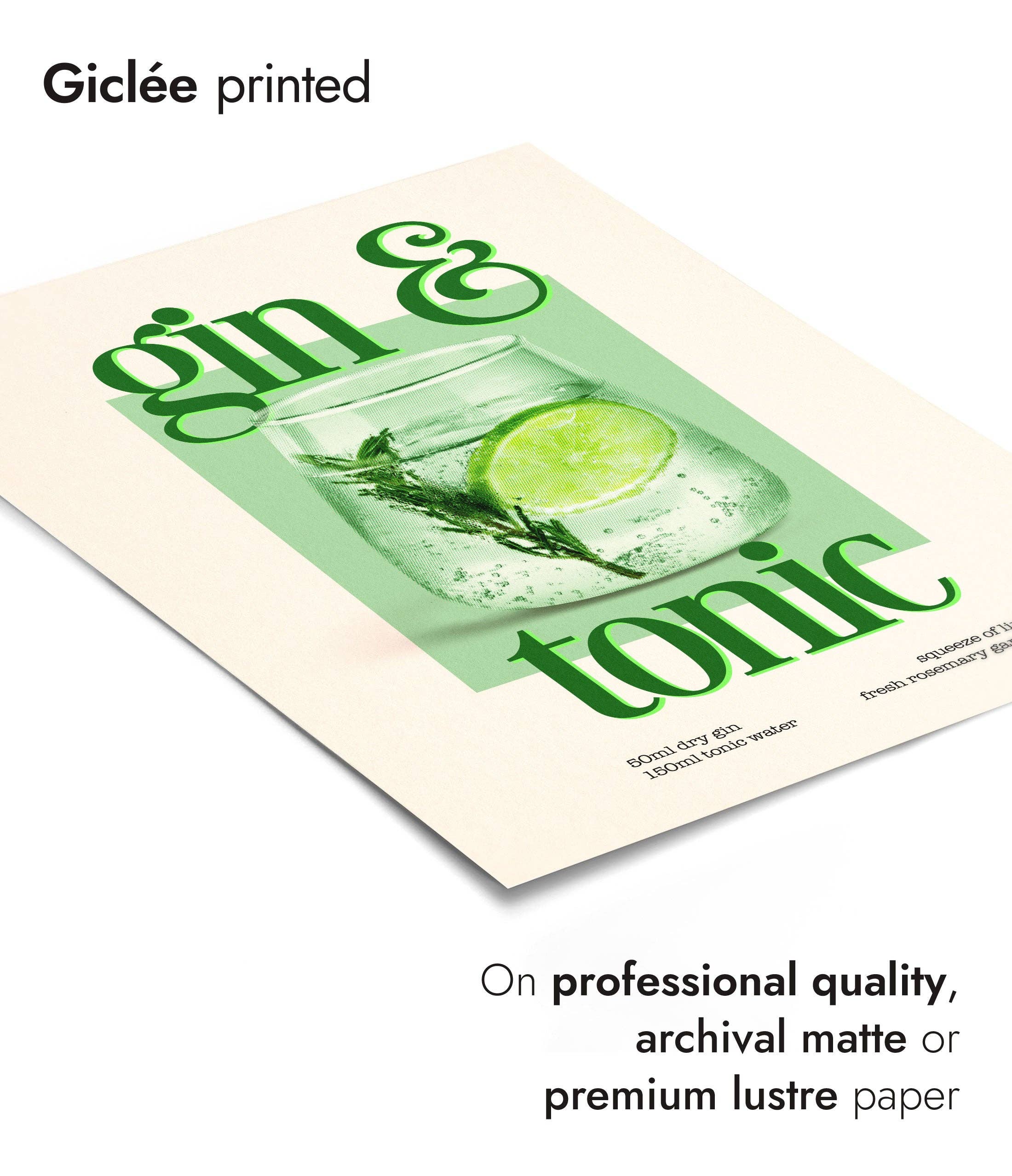 Animato – wholesale Art print – Gin & Tonic2