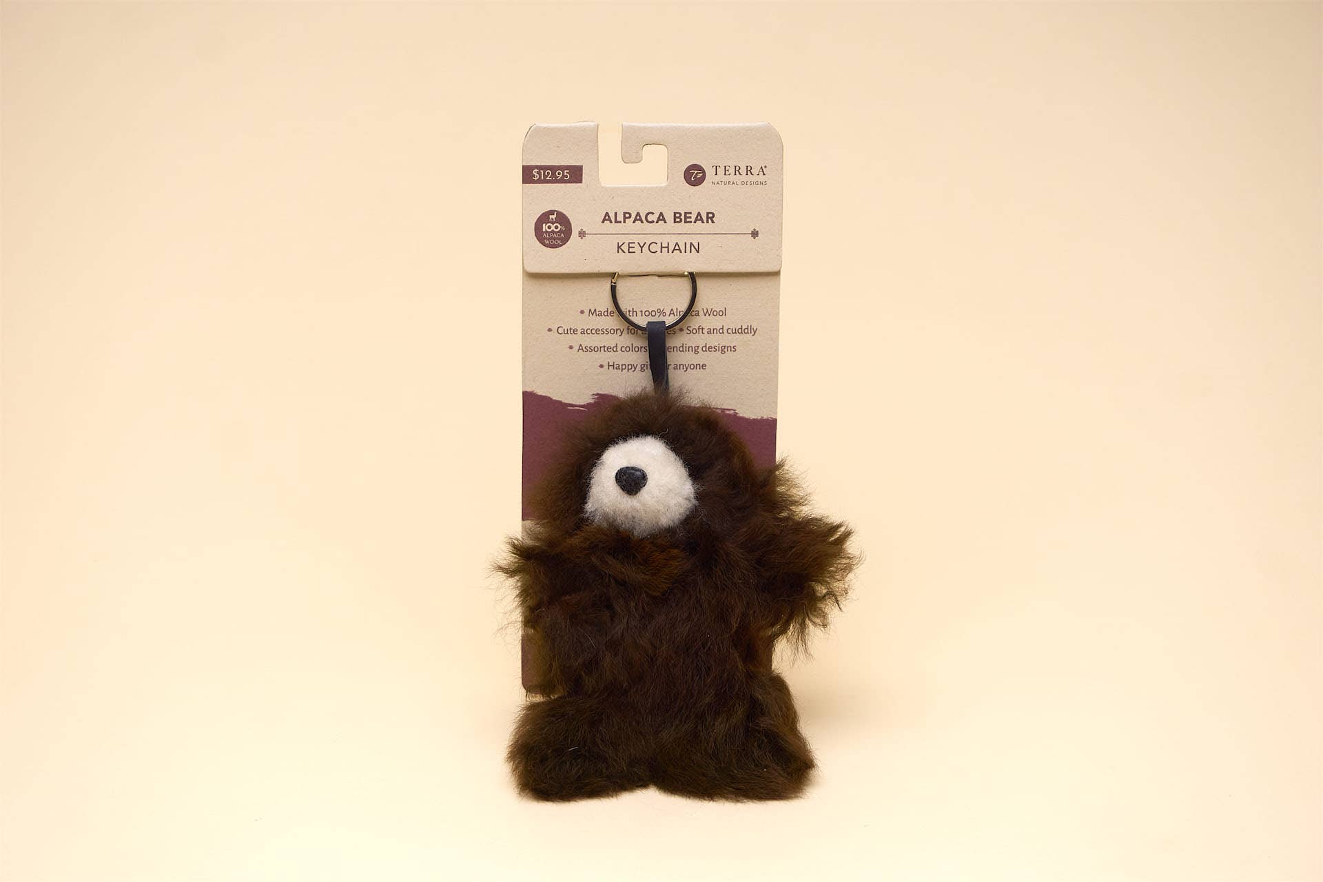 Terra Natural Designs – Engroshandel Nøglering - Unisex – Alpaca bjørn nøglering9
