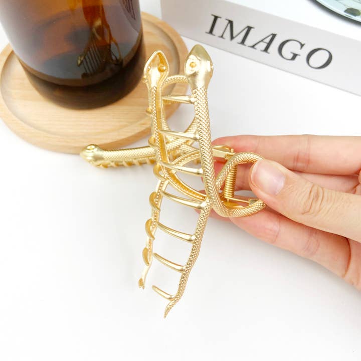 TheDivaSoap - Wholesale Hair Clip - Women's - Simple gold snake hair clip hair claws4