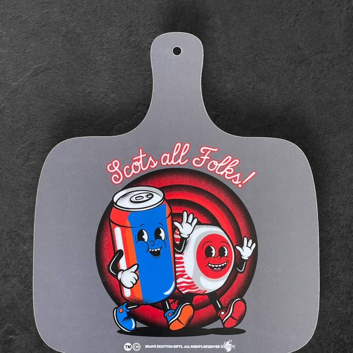 Tábua de cortar Scot's All Folks - Grande por atacado de Brave Scottish Gifts