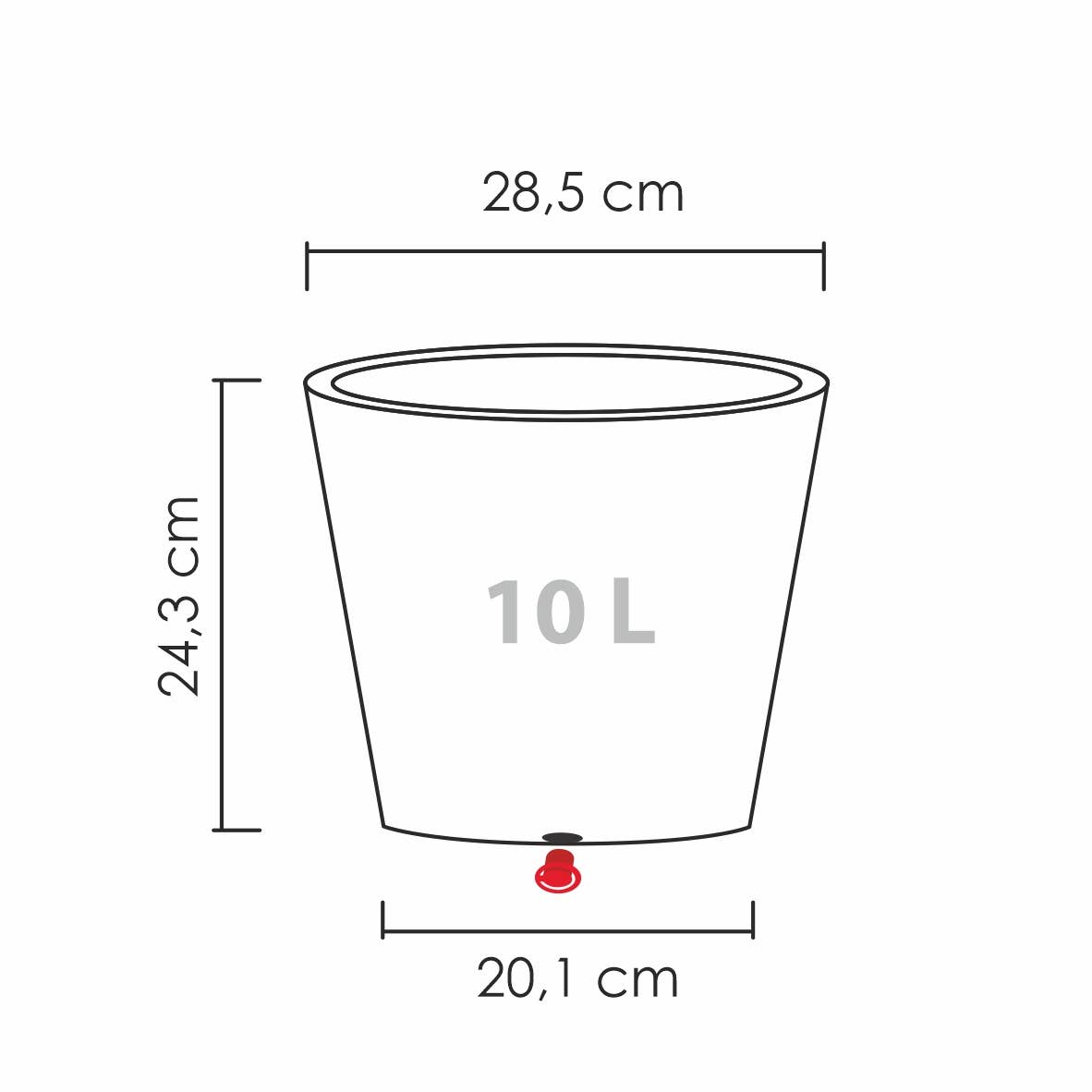 Scheurich - Wholesale Plant Pot - Coneo 242 plastic flower pot/planter3