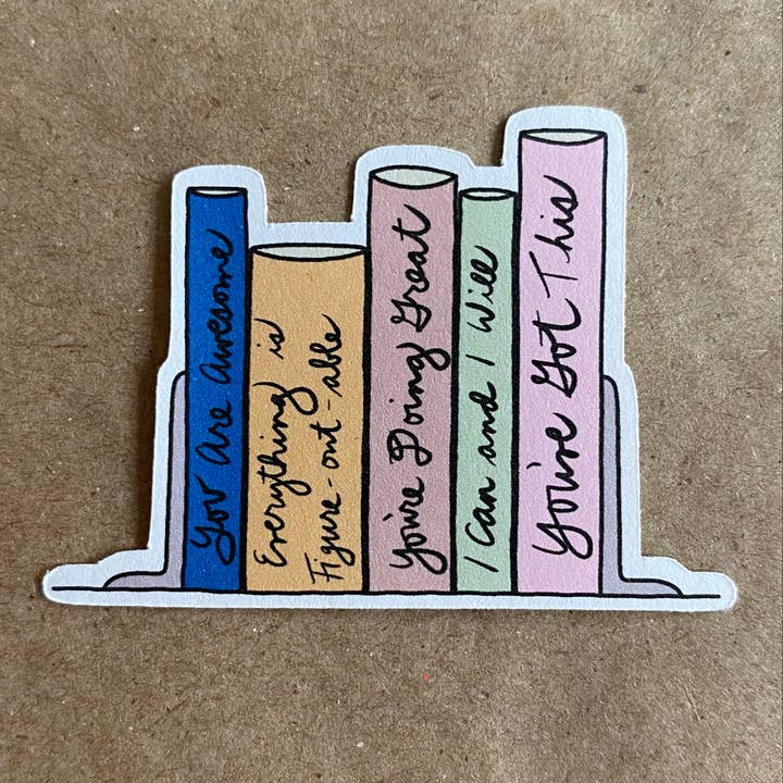 affirmation bookshelf sticker for wholesale by AnneArchy