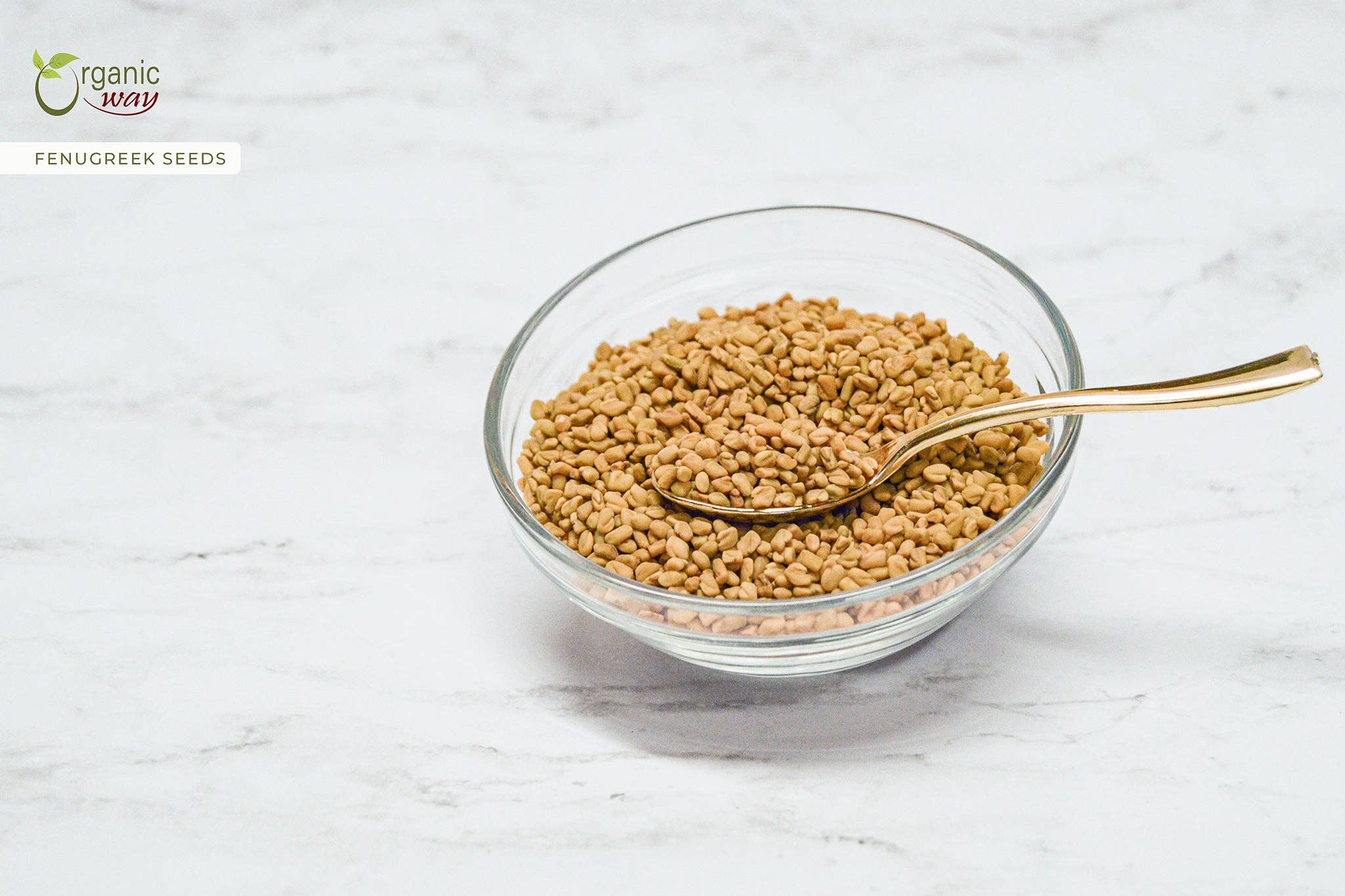 Organic Way LLC - Wholesale Plant Seeds - Fenugreek / Methi Seeds Whole (Trigonella Foenum) - Kosher & USDA Certified | Vegan, Non-GMO & Gluten Free | Tested for Heavy Metal and Purity | 100% Raw from India1