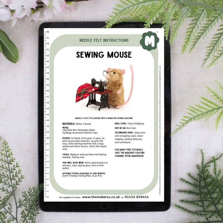 The Makerss - Wholesale Craft Sewing Kit - Sewing Mouse Small Needle Felt Kit3